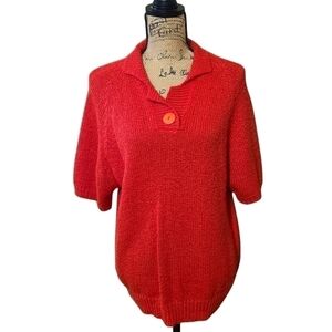 𝅺AMANDA Scott| Red Knitted Pullover Sweater